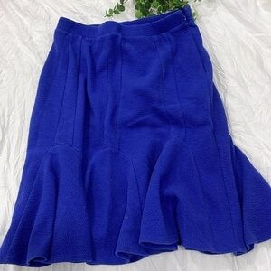 Anthropologie royal blue stretchy flowy flares skirt